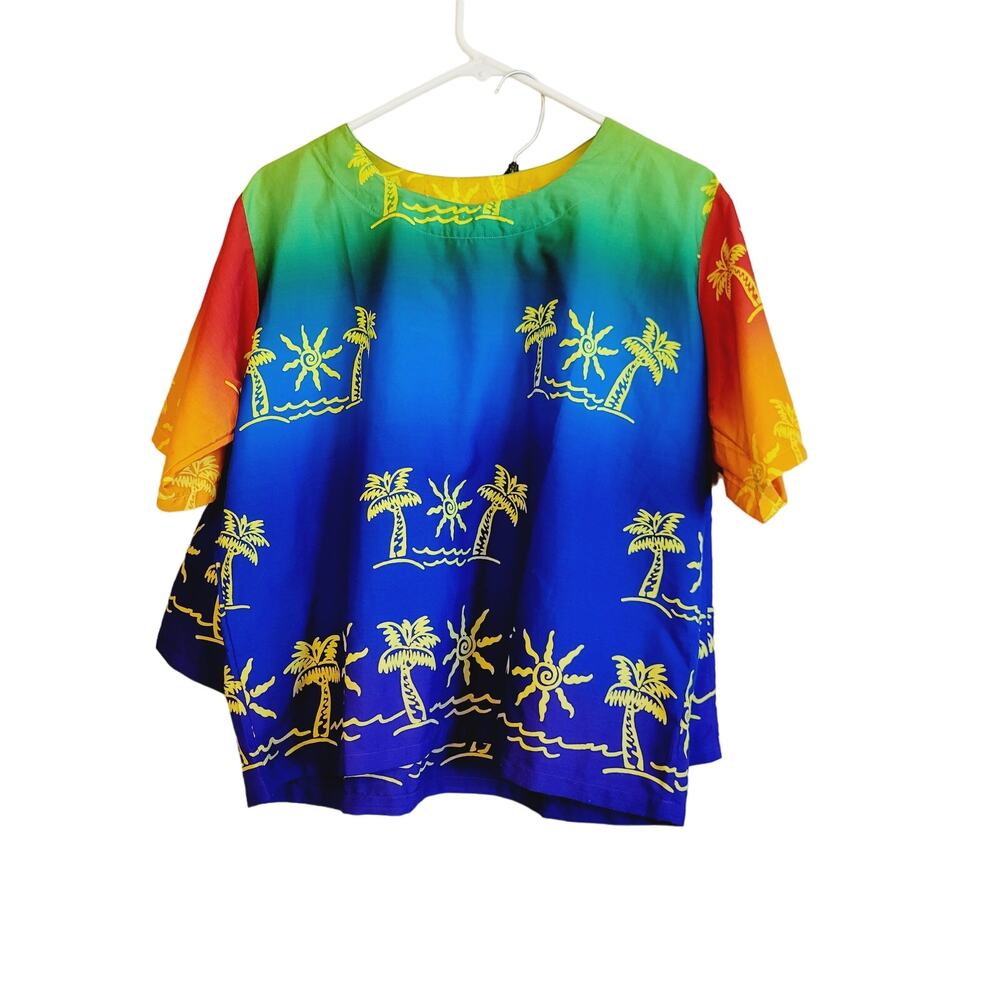 Vintage Rima Tropical Palm Print Set - Hawaiian Style